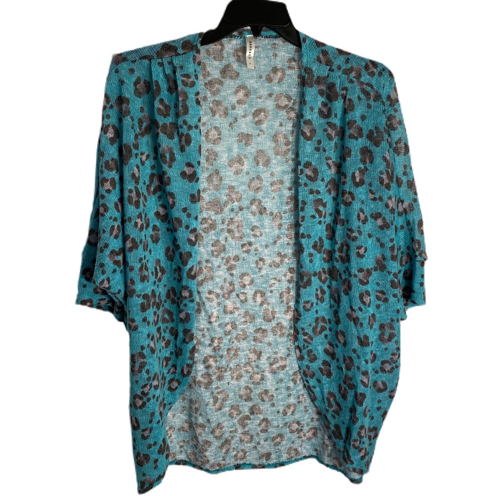 Animal Print Shrug Blue XL
